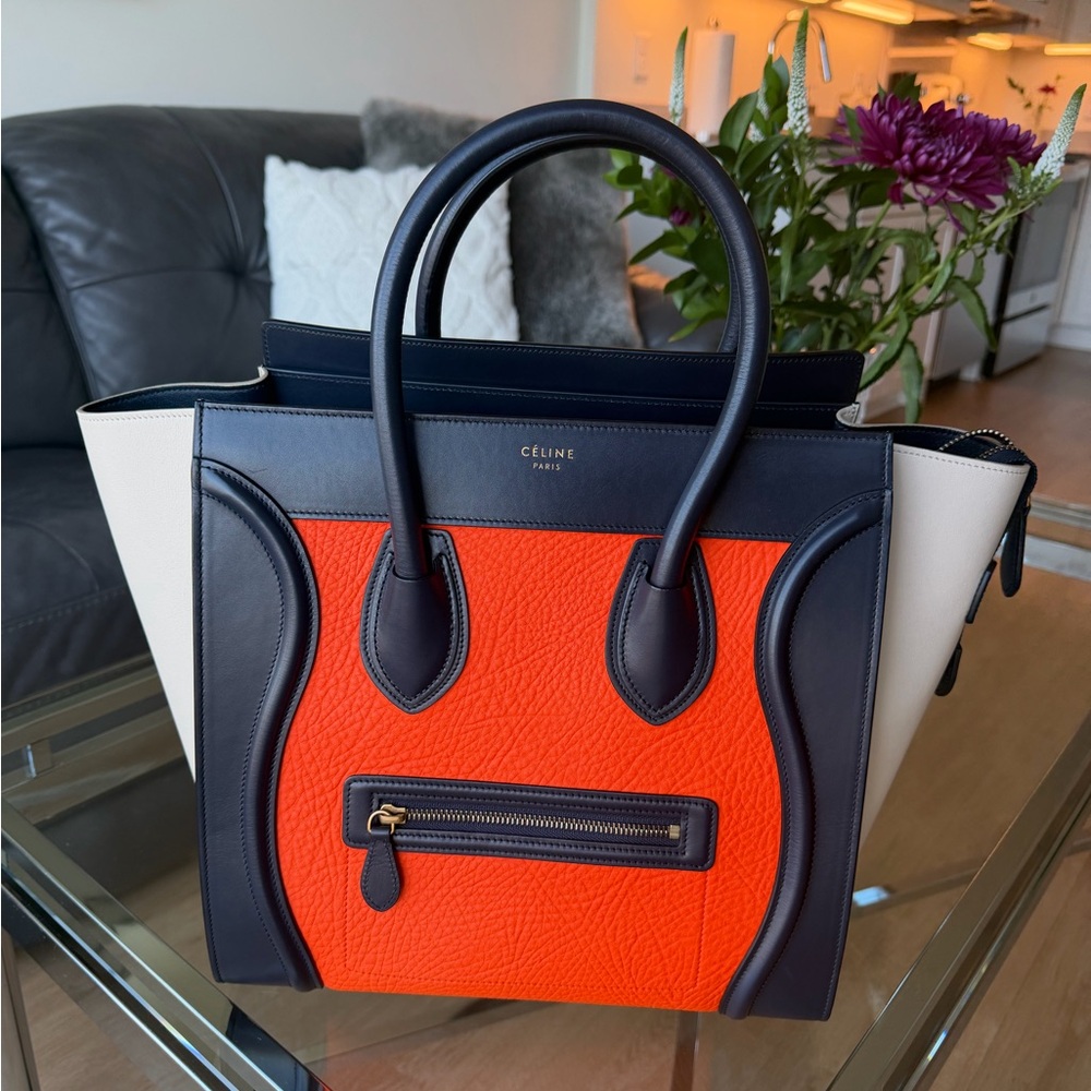 Celine Tri-Color Mini Luggage Tote